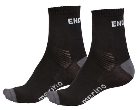 Endura BaaBaa Merino Sock (Black) (Twin Pack) (S/M)